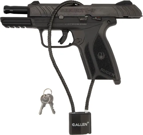 Vista 5 de Allen Cable Gun Lock para escopetas, rifles y pistolas (2 llaves)