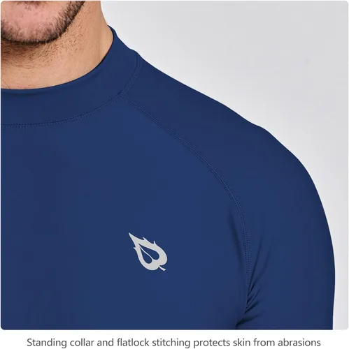 Vista 5 de BALEAF Camiseta de natación de manga corta para hombre, protección solar UPF 50+
