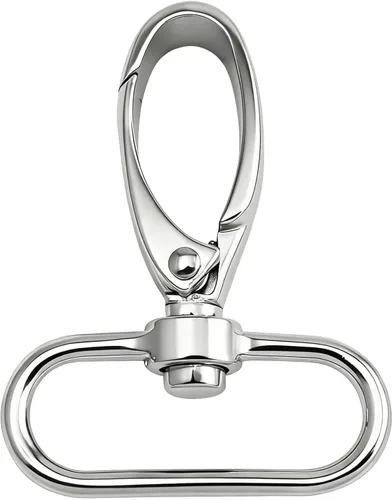 Vista 4 de Wuuycoky Silvery Swivel D-Ring Eyelet Large Olive Buckle Lobster Claw Clasps Swivel Trigger Snap Hooks
