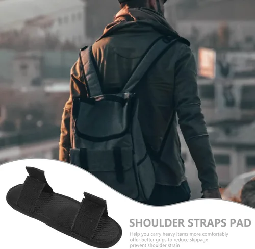 Vista 3 de VANZACK Almohadilla de hombro 2pcs Mochila Chaleco Hombreras Negro Portátil Nylon Bolsa