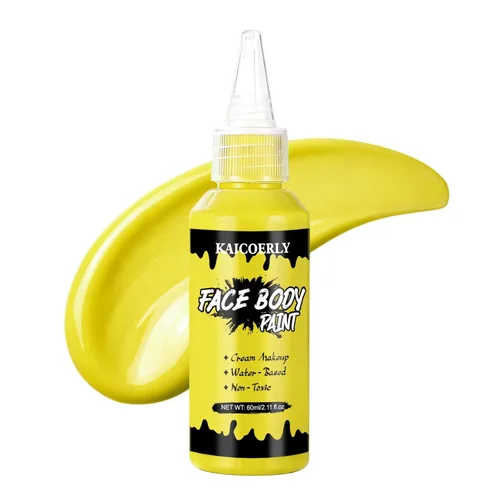Vista 17 de Pintura blanca del cuerpo de la cara, maquillaje a base de agua Blanco