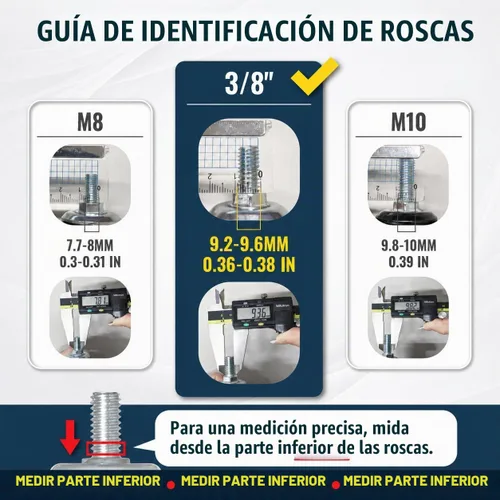 Vista 2 de AXL Juego de 4 ruedas giratorias de 3 pulgadas, ruedas giratorias de vástago roscado de 3/8 a 16 x 1 con frenos, reemplazo silencioso de PVC