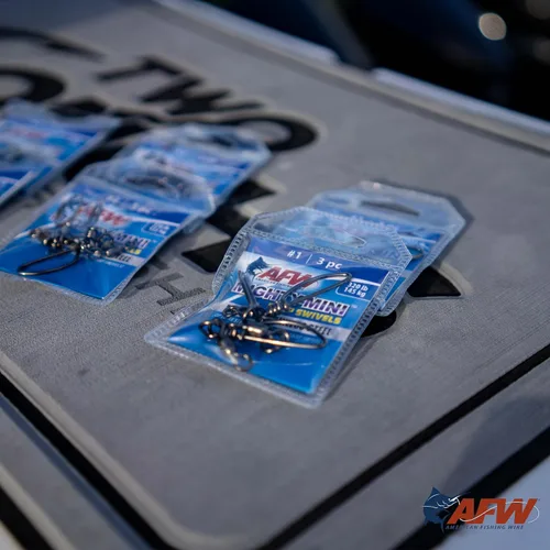 Vista 8 de American Fishing Wire Mighty Mini grúa giratoria, línea de pesca esencial, equipo de pesca compacto, giro de agua salada, giro de acero inoxidable