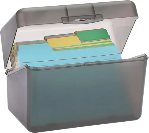 Vista 13 de BTSKY 1 Pack 4 x 6 inch Index Card Box-Index Card Holder Notecard Box Recipe Card Box Plastic Storage Organizer for Filling Index Cards,Note cards