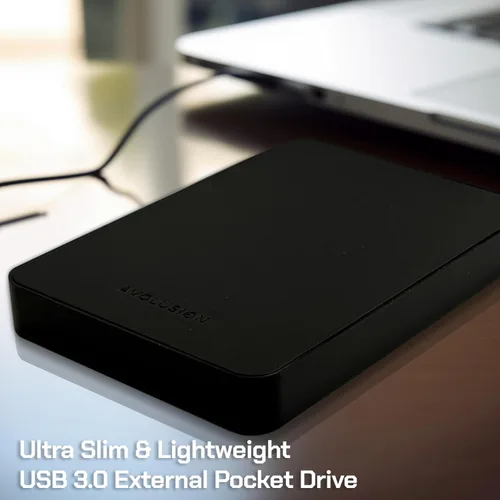Vista 3 de Avolusion Z2-S - Disco duro externo USB 3.0 ultra delgado de 1 TB (para Windows, MacOS, Xbox, PlayStation) (renovado)