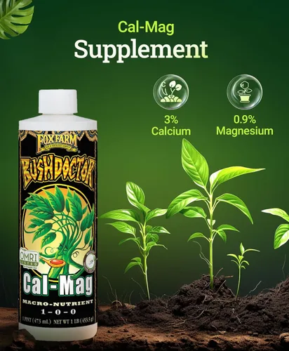 Vista 2 de FoxFarm BushDoctor Cal-Mag - Suplemento líquido de calcio y magnesio, evita la pudrición del extremo de la flor y la quemadura de las puntas