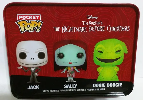 Vista 3 de The Nightmare Before Christmas Pocket Pop! Paquete de 3 – Brilla en la oscuridad Barnes and Noble exclusivo