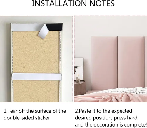 Vista 6 de Panel de pared decorativo con revestimiento de cuero 3D, paneles de pared autoadhesivos, papel tapiz adhesivo de pared para despegar y pegar, cojín