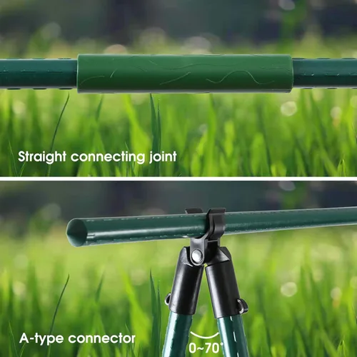 Vista 4 de Conectores de estacas de jardín ajustables, clips de plástico para varillas de 0.43 pulgadas de diámetro, juntas de conexión para jaula de tomate