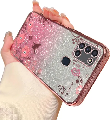 Vista 48 de Funda para Samsung Galaxy S8, Samsung S8 para mujer, cambio gradual con purpurina, cristal suave, TPU mariposa, floral, corazón, transparente, funda