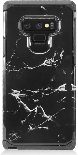 Vista 3 de Compatible con Samsung Galaxy Note 9 SM-N960 Note9 - Funda rígida híbrida para teléfono - AD1 mármol negro