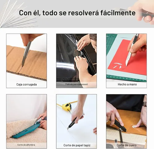 Vista 7 de FOSHIO Hojas de Repuesto para Cuchillo de Arte Universal de 30 Grados con Corte de Snap-off, Material de Acero al Carbono de Alta Dureza, Hojas