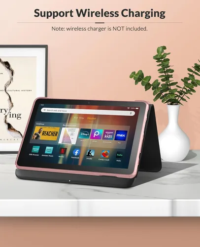 Vista 6 de MoKo Funda compatible con la nueva tablet Kindle Fire HD 8 y 8 Plus (12ª generación-versión 2024/2022) de 8 pulgadas, cubierta trasera de TPU suave