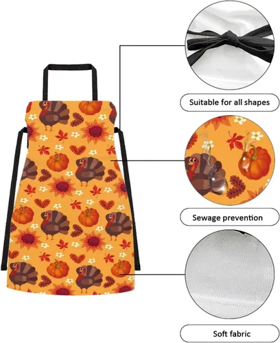 Vista 42 de Dreaweet Delantal de cocina unisex con cuello ajustable de Navidad