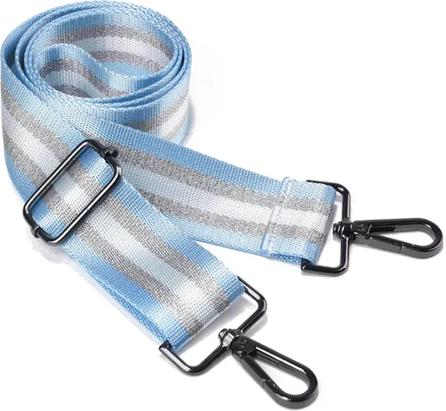 Vista 45 de LVYOUME Correa para bolso, accesorios plateados, correas anchas para bolsa, correa de hombro ajustable para bolsos