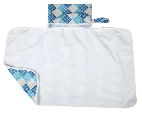 Vista 8 de Cambiador de pañales para bebé, portátil, plegable, lavable, pañal de viaje impermeable (nacido hasta ser A)
