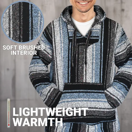 Vista 4 de Sudadera con capucha Mexicana Baja Suéter clásico con alfombra de droga Sudadera Baja para hombres y mujeres Opciones de tallas grandes y hombres