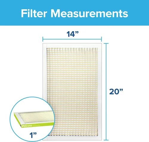 Vista 2 de Filtrete Clean Living - Filtro de aire para horno AC, MPR 600, 12 x 24 x 1 pulgadas, filtro antipolvo.