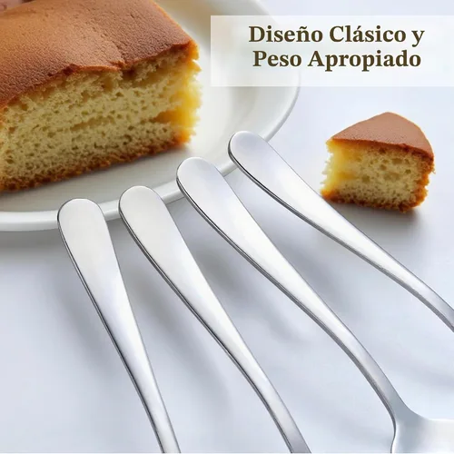 Vista 5 de Pleafind 36 cucharas de café, cucharas de 4.7 pulgadas, cubertería, cuchara de té de acero inoxidable, mini cuchara, cucharaditas pulidas con espejo