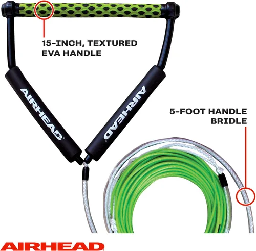 Vista 4 de AIRHEAD Dyneema - Cuerda de wakeboard de línea plana, 4 secciones, 70 pies, varios colores disponibles