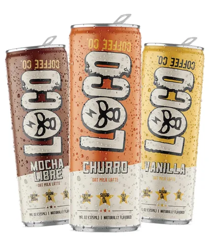 Vista 9 de Loco Coffee Black Cold Brew lata de 11 onzas, 12 unidades, cero azúcar, 190 mg de cafeína, sin gluten y sin lácteos, café helado bajo en calorías