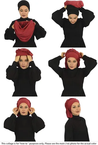 Vista 6 de Aisha's Design Turbante instantáneo para mujer, 95% algodón, bufanda para la cabeza, gorro para dormir
