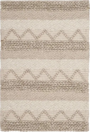 Vista 3 de SAFAVIEH Natura Collection - Alfombra decorativa de 2 x 3 pies, beige, hecha a mano marroquí de lana tribal y viscosa, ideal para zonas de alto
