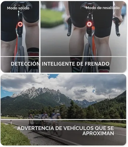 Vista 8 de Magene Luz trasera de radar para bicicleta L508, luz trasera inteligente de radar compatible con algunas computadoras y relojes de bicicleta