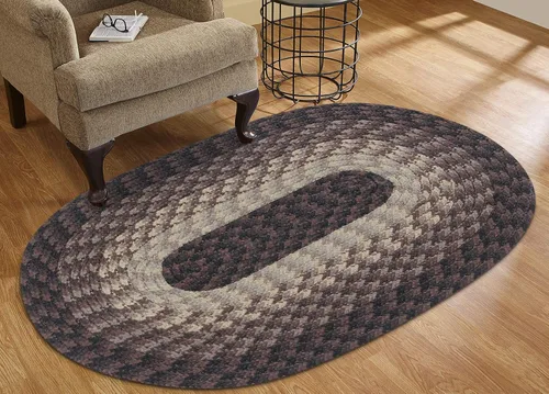 Vista 58 de La colección Better Trends Alpine Braid es una alfombra reversible para interiores duradera y resistente a las manchas 100% polipropileno