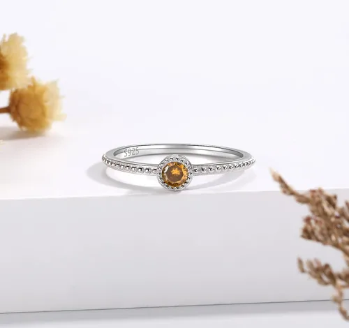 Vista 5 de Birthstone Stackable Rings for Women S925 Sterling Silver Heart Stacking Ring Knuckle Rings Band for Best Friends Christmas Anniversary Birthday