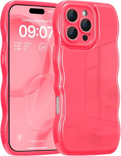 Vista 21 de FABSPARK - Funda para iPhone 11, diseño simple, marco ondulado, estética, silicona suave, color beige