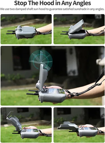 Vista 3 de 2 en 1 controlador RC cubierta protectora parasol compatible con DJI RC control remoto para Mini 3/Mini 3 Pro/Air2S/Mavic 3/Mavic 3 Classic Drone