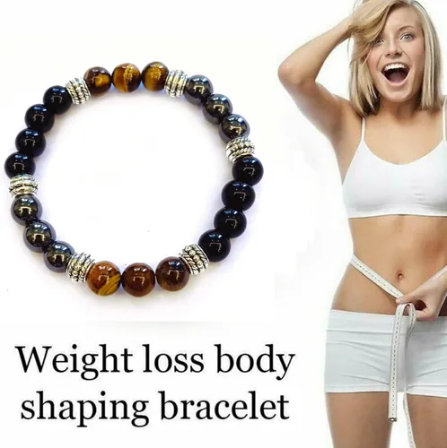 Vista 7 de Pulsera de triple protección para traer suerte y prosperidad, pulseras de hematita negra con obsidiana y ojo de tigre para hombres y mujeres