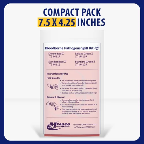 Vista 8 de MFASCO Kit de derrames de patógenos transmitidos por la sangre, bolsa de limpieza, kit desechable de limpieza de vómitos para restaurantes