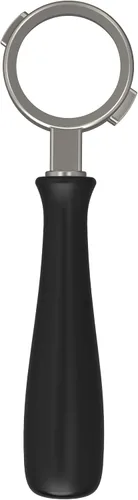 Vista 3 de Rancilio Silvia Portafiltro sin fondo de 2.283 in – Portafiltro italiano auténtico con cesta de 3 tazas. Se adapta a máquinas de espresso domésticas