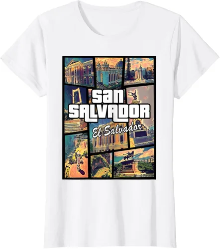 Vista 21 de Camiseta Orgullosa de San Salvador Capital El Salvador