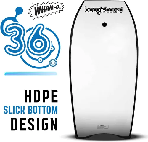 Vista 5 de BoogieBoard - Bodyboard de 36 pulgadas, núcleo de Phuzion, cubierta XPE, parte inferior de HDPE, cola creciente, incluye correa para la muñeca