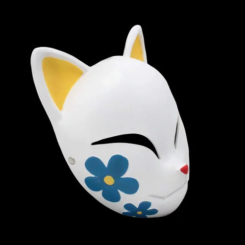 Vista 5 de Kamado Tanjirou Cosplay máscara Tengu máscara de zorro máscara de mascarada vestir Cosplay accesorios para adultos Halloween