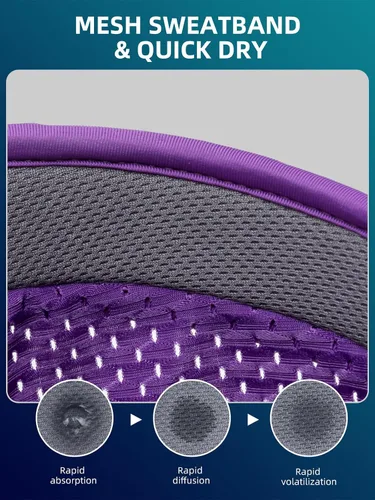 Vista 6 de ROCKBROS Gorra de ciclismo para hombres y mujeres, con visera elástica, para correr, con ala suave, secado rápido, no estructurada