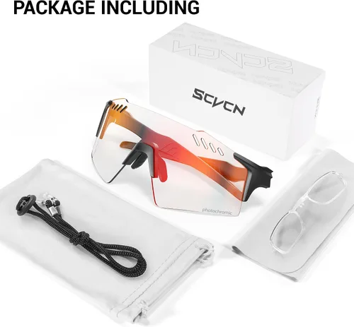 Vista 5 de SCVCN Photochromic Cycling Glasses UV400 Protection for Women Men Cycling Glasses TR90 Frame MTB Running Mountain Bike