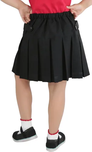 Vista 2 de ToBeInStyle Falda Uniforme Niña Negro - Laterales de botón