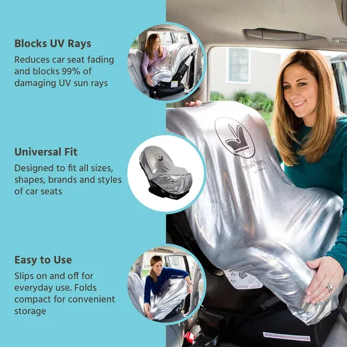 Vista 3 de J.L. Childress Cool 'n Cover - Protector térmico para asiento de automóvil y parasol