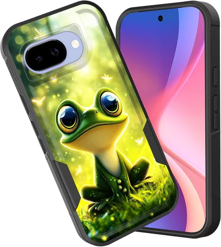 Vista 120 de Funda para Pixel 6A, funda híbrida de doble capa resistente a prueba de golpes de policarbonato duro de silicona suave TPU para Google Pixel 6A