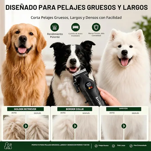 Vista 3 de Cortadores de perros, kit de aseo inalámbrico de 11 piezas