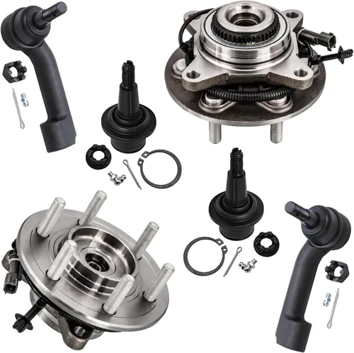 Vista 112 de Detroit Axle - Kit de suspensión delantera 4WD para Nissan Frontier Pathfinder Xterra, 2 cubos de rodamientos de ruedas, 2 brazos de control