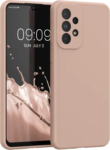 Vista 11 de kwmobile Funda compatible con Samsung Galaxy A32 5G - Funda de silicona TPU con acabado suave - Rosa impresionante