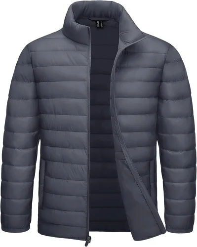 Vista 14 de TACVASEN Chaqueta Puffer Ligera para Hombre Chaquetas Acolchadas de Invierno Puffy Abrigadas Resistentes al Agua Resistentes al Viento Abrigos