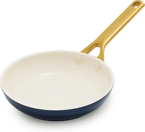 Vista 11 de GreenPan Sartén antiadherente Reserve Pro de 8 pulgadas, cerámica certificada NSF, sartén anodizada dura sin PFAS, asas de acero inoxidable, apta