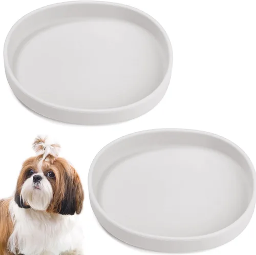Vista 18 de BNOSDM Plato de Comida de Silicona para Perros, Cuenco Poco Profundo para Perros, Plato Plano para Gatos, 1 Paquete, Platos Pequeños para Cachorros