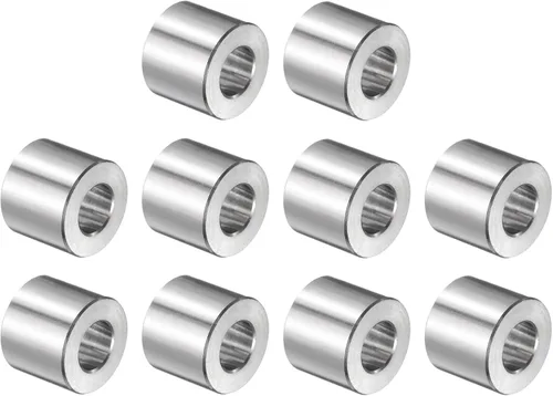 Vista 122 de uxcell 10 piezas de espaciador de acero inoxidable de 3/8" de diámetro interno x 3/4" de diámetro exterior x 1" de longitud, espaciador de rosca